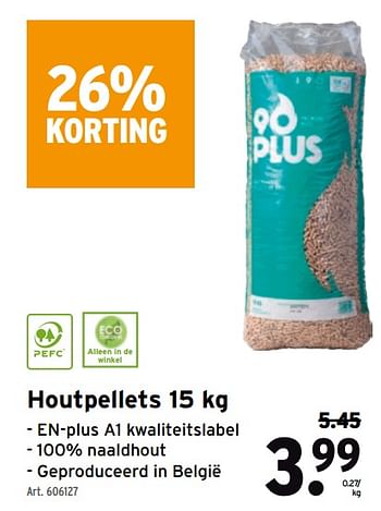 Promoties Houtpellets - Huismerk - Gamma - Geldig van 20/10/2021 tot 26/10/2021 bij Gamma