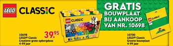 Promoties 10698 lego classic creatieve grote opbergdoos - Lego - Geldig van 17/10/2021 tot 06/12/2021 bij De Kinderplaneet
