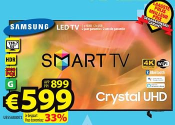 Promoties Samsung led tv ue55au8072 - Samsung - Geldig van 13/10/2021 tot 20/10/2021 bij ElectroStock