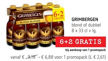 Promotions Grimbergen blond of dubbel - Grimbergen - Valide de 21/10/2021 à 03/11/2021 chez Spar (Colruytgroup)