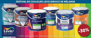 Promotions -30% festival de couleurs levis service de mélange - Levis - Valide de 19/10/2021 à 15/11/2021 chez Zelfbouwmarkt