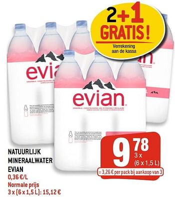 Promoties Natuurlijk mineraalwater evian - Evian - Geldig van 13/10/2021 tot 19/10/2021 bij Smatch