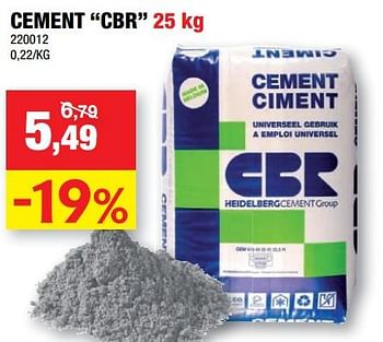 Promoties Cement cbr - CBR - Geldig van 13/10/2021 tot 24/10/2021 bij Hubo
