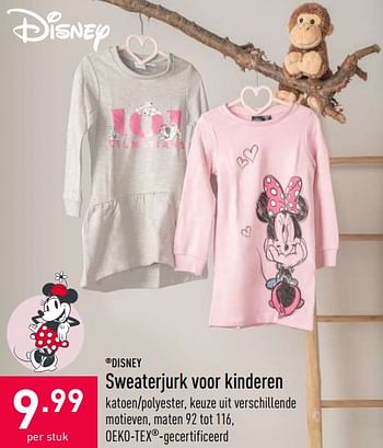 Promoties Sweaterjurk voor kinderen - Disney - Geldig van 18/10/2021 tot 29/10/2021 bij Aldi