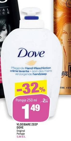 Promoties Vloeibare zeep dove - Dove - Geldig van 13/10/2021 tot 19/10/2021 bij Match
