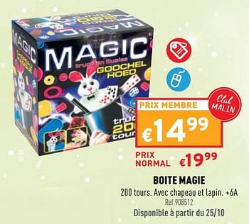 Promotions Boite magie - Produit maison - Trafic  - Valide de 11/10/2021 à 06/12/2021 chez Trafic