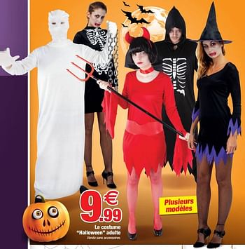 Promotions Le costume halloween adulte - Produit Maison - Bazarland - Valide de 13/10/2021 à 31/10/2021 chez Bazarland