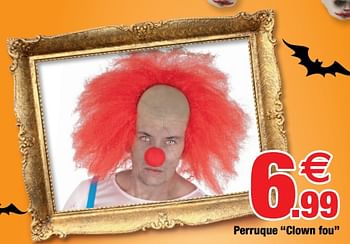 Promotions Perruque clown fou - Produit Maison - Bazarland - Valide de 13/10/2021 à 31/10/2021 chez Bazarland