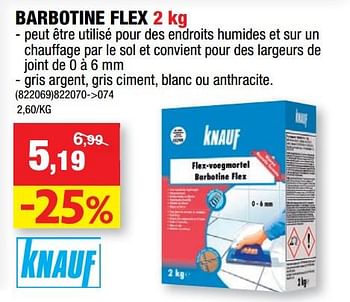 Promotions Barbotine flex - Knauf - Valide de 13/10/2021 à 24/10/2021 chez Hubo