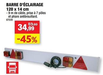 Promotions Barre d’éclairage - Marque inconnue - Valide de 13/10/2021 à 24/10/2021 chez Hubo