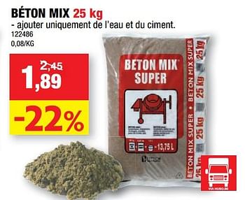 Promotions Béton mix - Coeck - Valide de 13/10/2021 à 24/10/2021 chez Hubo