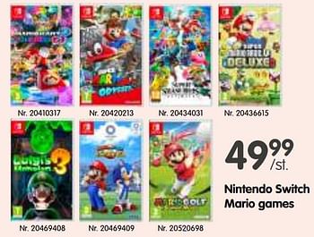 Promoties Nintendo switch mario games - Nintendo - Geldig van 13/10/2021 tot 30/11/2021 bij Fun