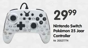 Promoties Nintendo switch pokémon 25 jaar controller - Nintendo - Geldig van 13/10/2021 tot 30/11/2021 bij Fun