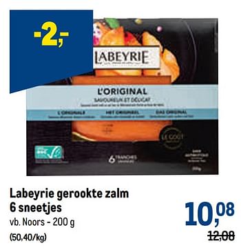 Promoties Labeyrie gerookte zalm 6 sneetjes noors - Labeyrie - Geldig van 20/10/2021 tot 02/11/2021 bij Makro