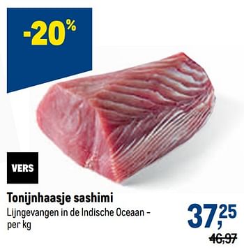 Promoties Tonijnhaasje sashimi - Huismerk - Makro - Geldig van 20/10/2021 tot 02/11/2021 bij Makro