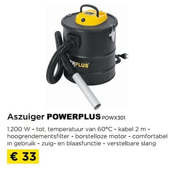 Promoties Aszuiger powerplus powx301 - Powerplus - Geldig van 01/10/2021 tot 31/10/2021 bij Molecule