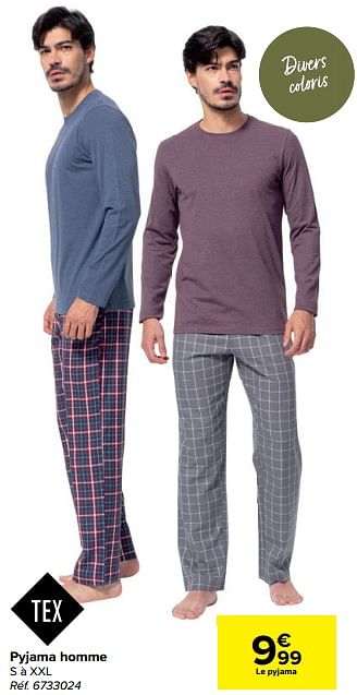 Pyjama homme carrefour hot sale