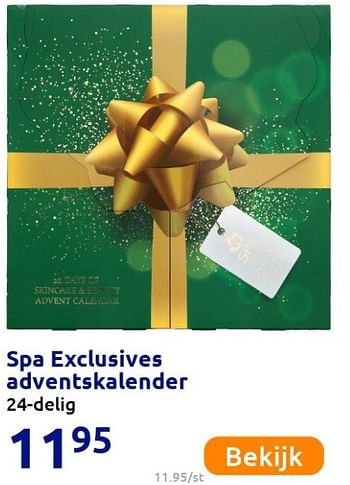 Promoties Spa exclusives adventskalender - Huismerk - Action - Geldig van 12/10/2021 tot 26/12/2021 bij Action