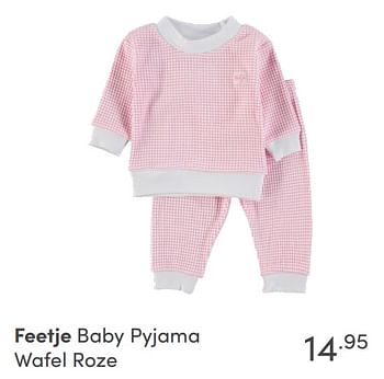 Promoties Feetje baby pyjama wafel roze - Feetje - Geldig van 17/10/2021 tot 23/10/2021 bij Baby & Tiener Megastore