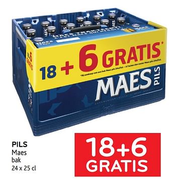 Promoties Pils maes 18+6 gratis - Maes - Geldig van 20/10/2021 tot 02/11/2021 bij Alvo
