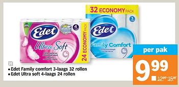 Promoties Edet family comfort ultra soft - Edet - Geldig van 18/10/2021 tot 24/10/2021 bij Albert Heijn
