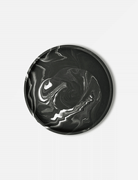 Vassoio Tray - Black Marble Ø 29 cm-House Raccoon