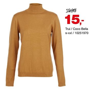Promotions Trui - coco bella - Coco Bella - Valide de 22/10/2021 à 07/11/2021 chez Bristol