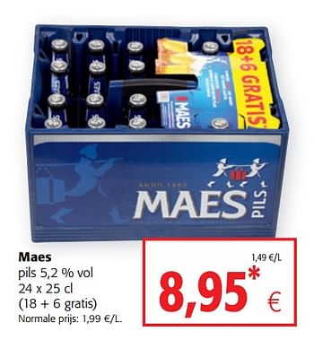 Promoties Maes pils - Maes - Geldig van 20/10/2021 tot 02/11/2021 bij Colruyt