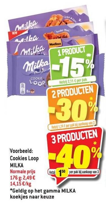 Promoties Cookies loop milka - Milka - Geldig van 20/10/2021 tot 26/10/2021 bij Smatch