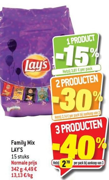 Promotions Family mix lay`s - Lay's - Valide de 20/10/2021 à 26/10/2021 chez Smatch