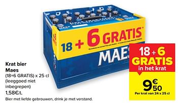 Promotions Bier maes - Maes - Valide de 20/10/2021 à 01/11/2021 chez Carrefour
