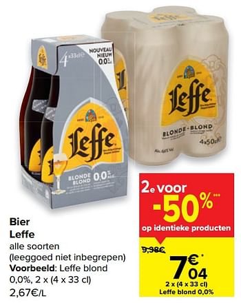 Promoties Leffe blond - Leffe - Geldig van 20/10/2021 tot 01/11/2021 bij Carrefour