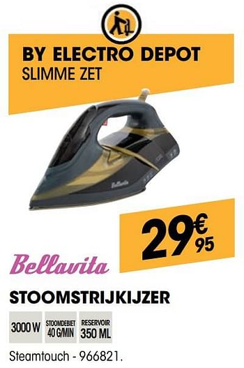 Promoties Bellavita stoomstrijkijzer steamtouch - Bellavita - Geldig van 27/10/2021 tot 08/12/2021 bij Electro Depot