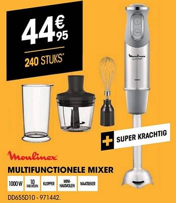 Promoties Moulinex multifunctionele mixer dd655d10 - Moulinex - Geldig van 27/10/2021 tot 08/12/2021 bij Electro Depot