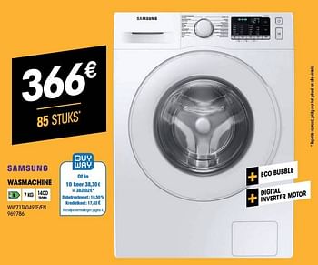 Promoties Samsung wasmachine ww71ta049te-en - Samsung - Geldig van 27/10/2021 tot 08/12/2021 bij Electro Depot
