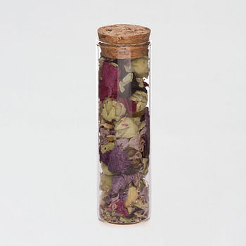 Steken bijgeloof Kwijting Glazen buisjes gevuld met Althoea Naturel droogbloemen - doopsuiker -  Promotie bij Tadaaz