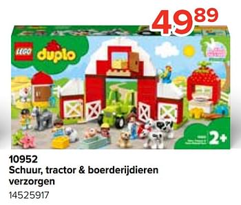 Promoties 10952 schuur tractor + boerderijdieren verzorgen - Lego - Geldig van 28/10/2021 tot 06/12/2021 bij Euro Shop