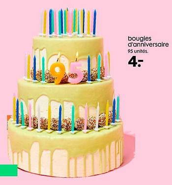 Promotions Bougies d’anniversaire - Produit maison - Hema - Valide de 20/10/2021 à 09/11/2021 chez Hema