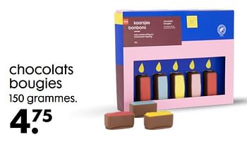 Promotions Chocolats bougies - Produit maison - Hema - Valide de 20/10/2021 à 09/11/2021 chez Hema
