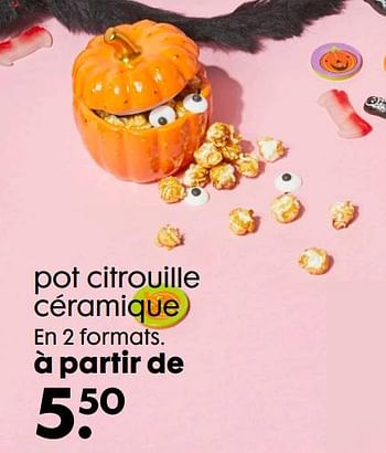 Promotions Pot citrouille céramique - Produit maison - Hema - Valide de 20/10/2021 à 09/11/2021 chez Hema