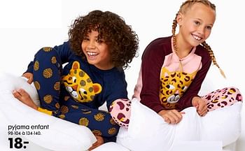 Promotions Pyjama enfant - Produit maison - Hema - Valide de 20/10/2021 à 09/11/2021 chez Hema