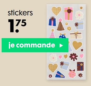 Promotions Stickers - Produit maison - Hema - Valide de 20/10/2021 à 09/11/2021 chez Hema
