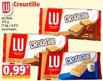 Gaufrettes Croustille LU - Chocolat - 152g