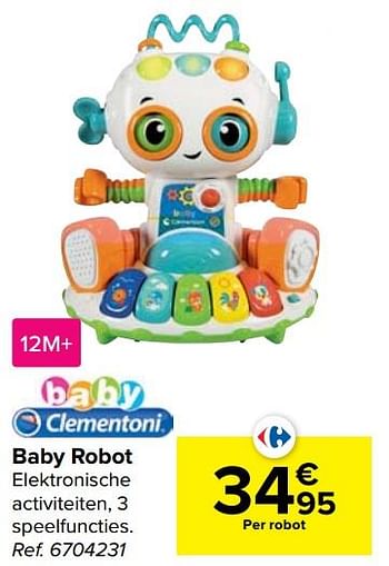 Promoties Baby robot - Clementoni - Geldig van 20/10/2021 tot 06/12/2021 bij Carrefour