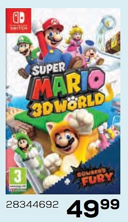 Promoties Nintendo switch super mario 3d world - Nintendo - Geldig van 22/10/2021 tot 07/12/2021 bij Supra Bazar