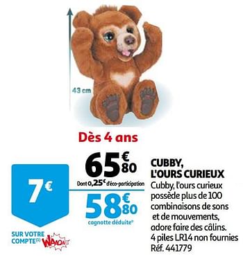 Cubby l'ours curieux Hasbro 