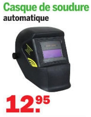 Promotions Casque de soudure automatique - Produit Maison - Van Cranenbroek - Valide de 24/10/2021 à 14/11/2021 chez Van Cranenbroek