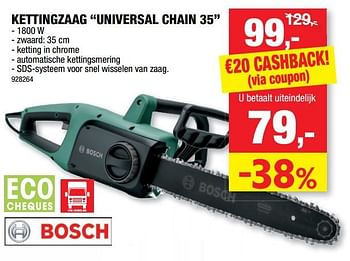 Promoties Bosch kettingzaag universal chain 35 - Bosch - Geldig van 27/10/2021 tot 07/11/2021 bij Hubo