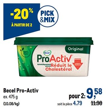 Promotions Becel pro-activ - Becel - Valide de 03/11/2021 à 16/11/2021 chez Makro