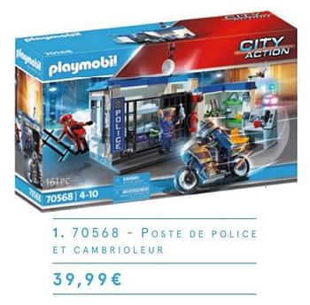 Playmobil® - Police poste de police et cambrioleur - 70568 - Playmobil® City  Action